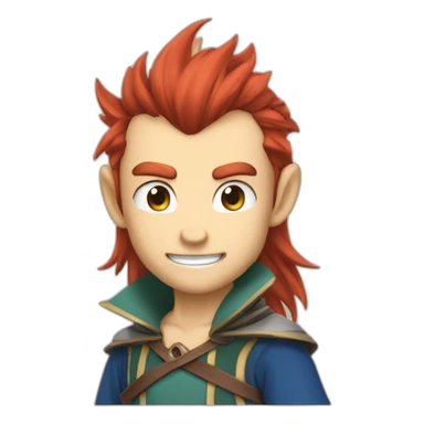 Nastu Dragnell from fairy tails sticker