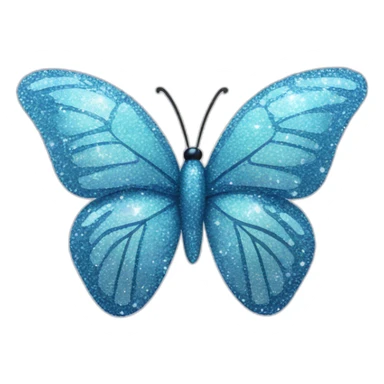 ice glitter butterfly sticker