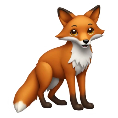 Fox with 1 broken leg  sticker