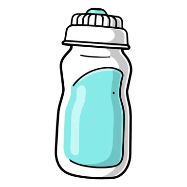 baby bottle set with milk formula and nipples sticker