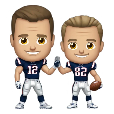 tom brady and gronk sticker