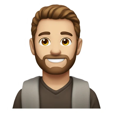 Lucky poker hand white guy with brown eyes brown straight hair no beard  sticker