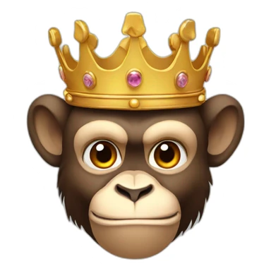 Muscular monkey with crown sticker