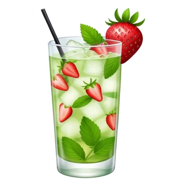 Mojito strawberry sticker