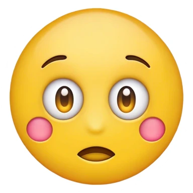 Round yellow emoji with eye rolling sticker