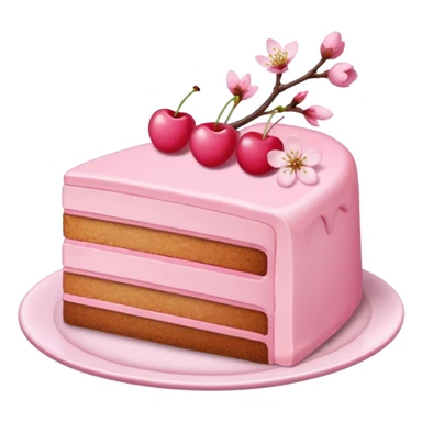 sakura cake slice sticker