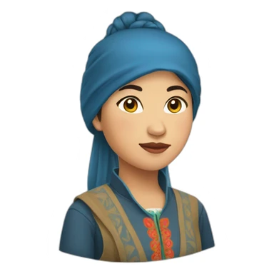 kyrgyz`s girl sticker