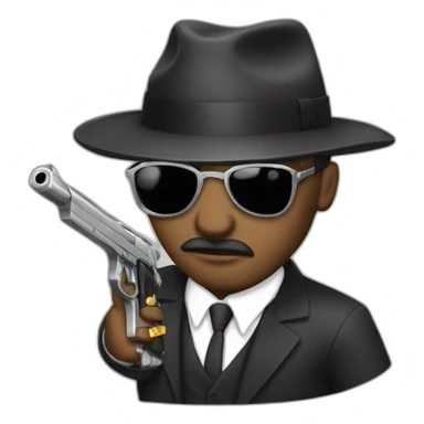 Mafia with gun sticker