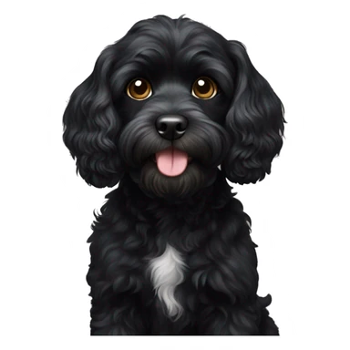 Black cavoodle sticker