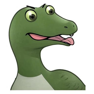 Goose sticking its tongue out  sticker