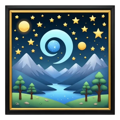 stargazing scenery sticker