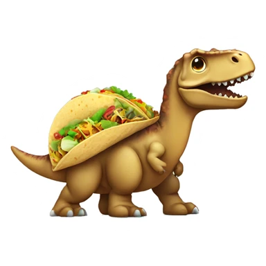 Dinosaur with a taco body sticker