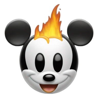 Mickey Mouse money fire sticker