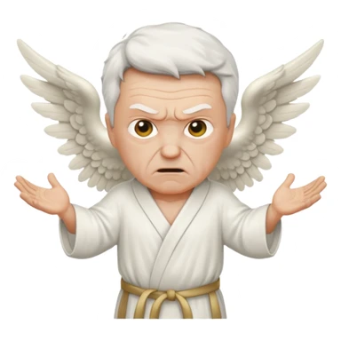 No real face angry older white male Italian animated angel I don't want a real face sticker