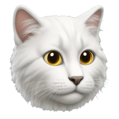 gato blanco peludo sticker