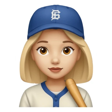 baseball hatted girl sticker