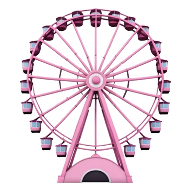 mix light pink dark pink and white girly theme park Ferris wheel sticker