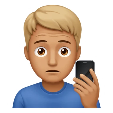 man stressed while watching mobile sticker
