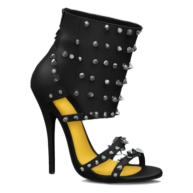 Black sting rivet heels  sticker