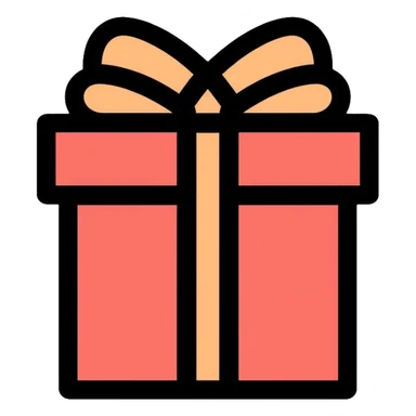 gift box with ribbon sticker