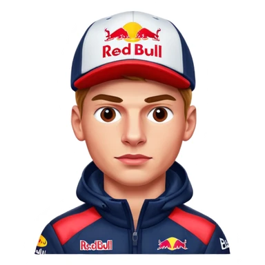 Макс Ферстаппен в кепке red bull sticker