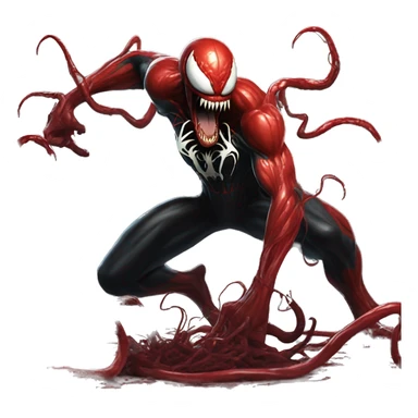 venom carnage fighting venom sticker
