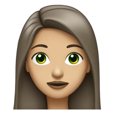 Long haired brunette with green eyes and lips zipped shut sticker