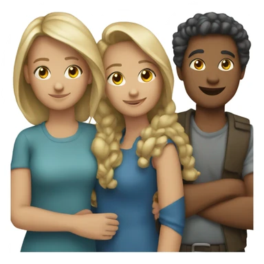 a group of four people sticker