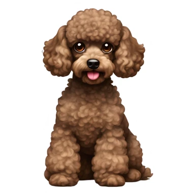 Brindle colored toy poodle sticker