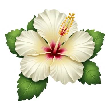 An white hibiscus sticker
