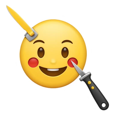 Emoji mit Messer sticker
