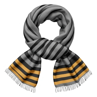 scarf in grey and black stripes sticker