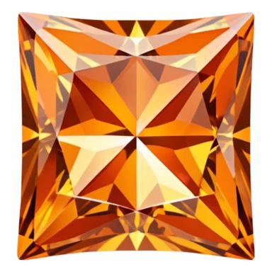 orange princess cut diamond sticker