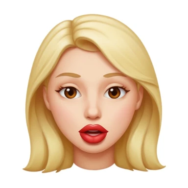 Lip biting sexy face sticker