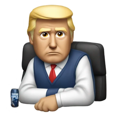 Donald Trump watching the Super Bowl  sticker