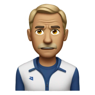 sports coach who is a man gets angry sticker