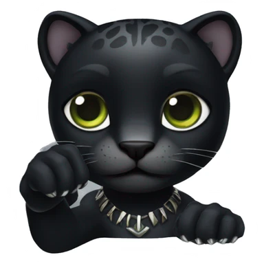 Black panther holding the number 0 in its paws sticker