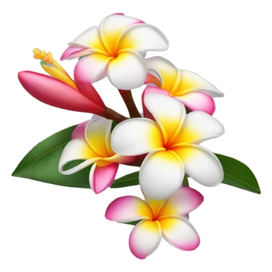 Plumeria flower sticker
