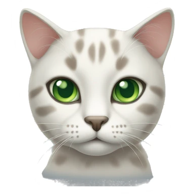 cat cat with greyish green eyes sticker