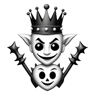 Jester and King punk rock music band logo sticker