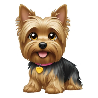 Yorkshire Terrier with toy sticker