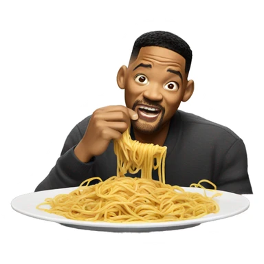 Will Smith messily eating spaghetti  sticker