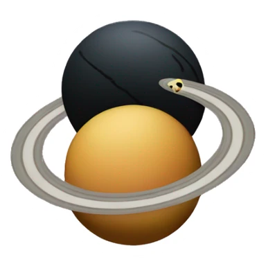 Pluto hugging Saturn sticker