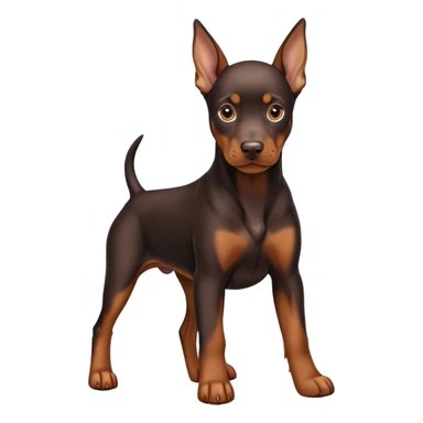 Dobermann puppy natural ear  sticker