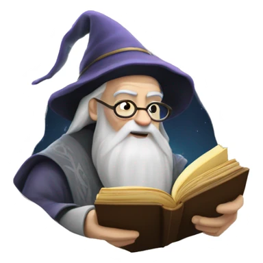 Dumbledore reading book sticker