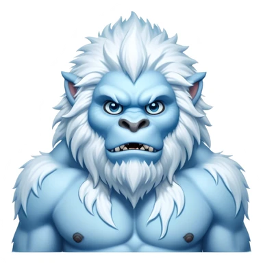 Cinematic Realistic WoW Yeti Portrait, depicted as a majestic, colossal creature of the frozen wilds, with thick, shaggy fur in pristine icy white and subtle pale blue highlights. His powerful, muscular frame and piercing ice-blue eyes exude ancient wisdom and raw strength. Rendered with lifelike texture and natural frosty lighting, high shine, noble and imposing, capturing the essence of a legendary yeti guardian. sticker