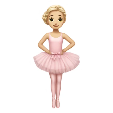 white girl, Soft pink ballerina dress with ribbon sticker