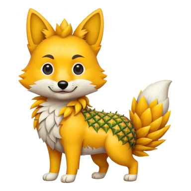 Pineapple-feline-dog-wolf-Fox, full body sticker