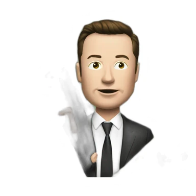 elonmusk the big boss with money and guns sticker