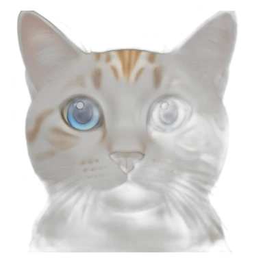 a full image of a blue eyed cat sticker